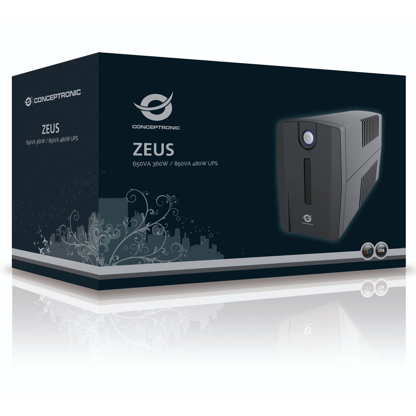 Conceptronic ZEUS01E 650VA 360W USV, IEC