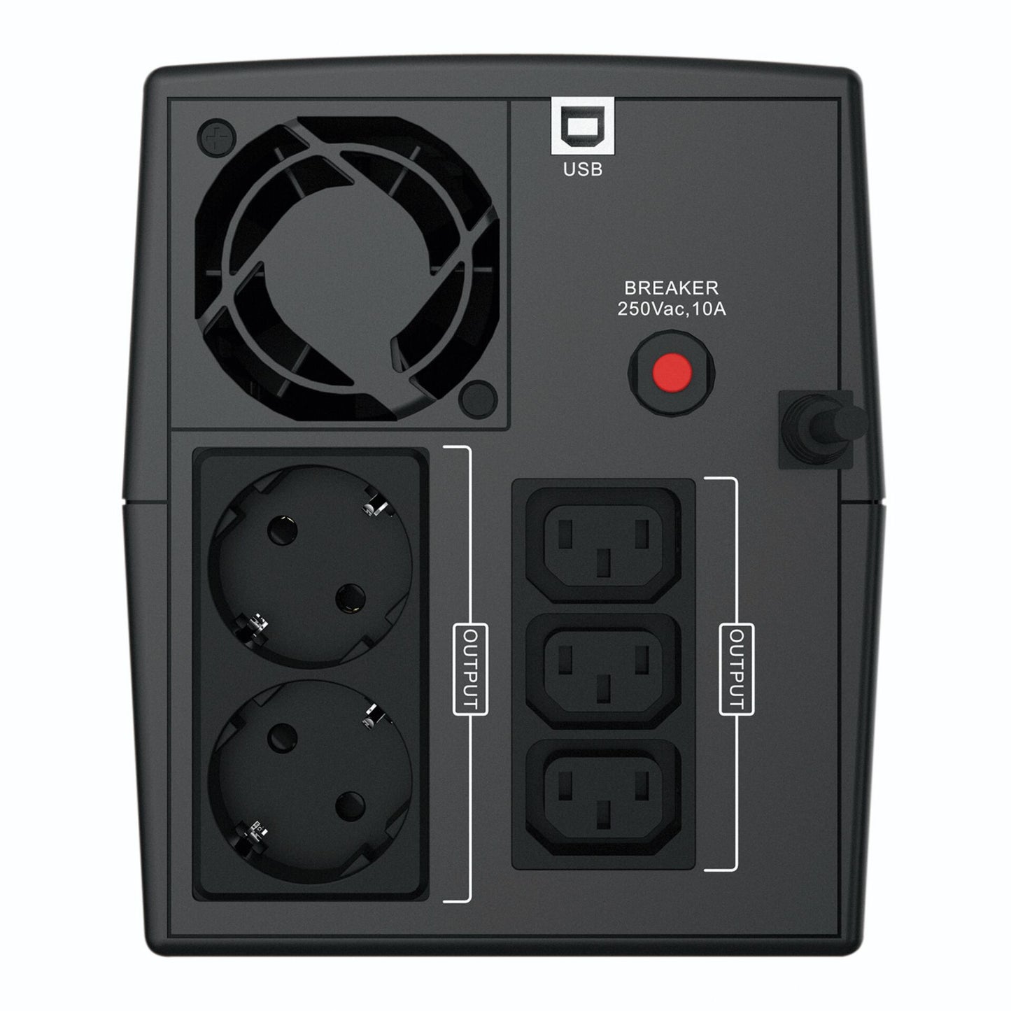 Conceptronic ZEUS03EM 1200VA 720W USV, IEC + schuko