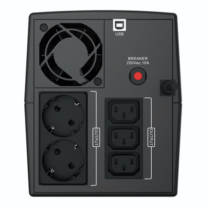 Conceptronic ZEUS04EM 2200VA 1320W USV, IEC + schuko