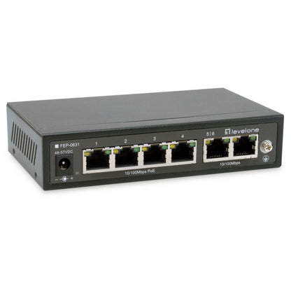 LevelOne FEP-0631 6-Port Fast Ethernet, 4-Port PoE