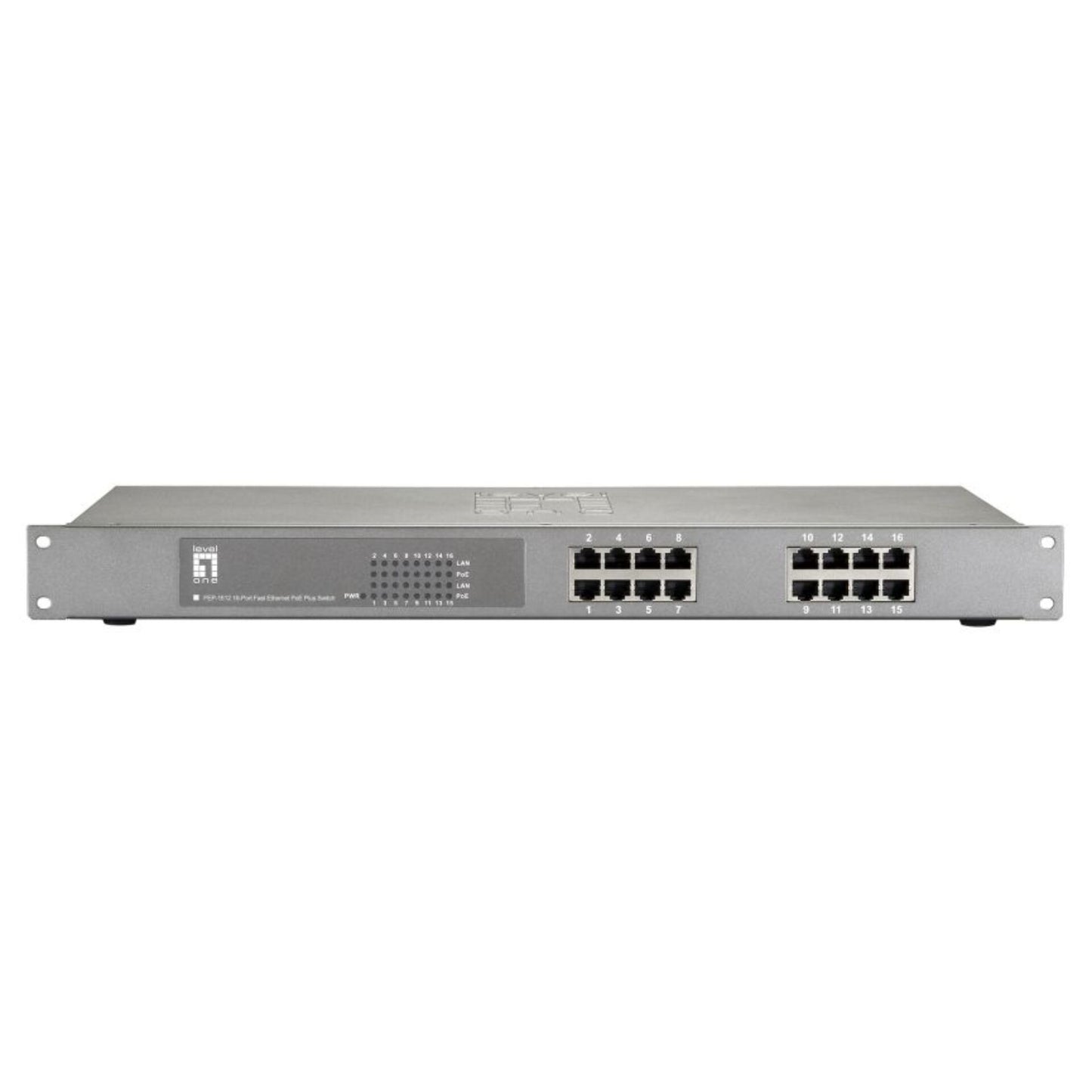 LevelOne FEP-1612W120 16-Port-Fast Ethernet-PoE-Switch