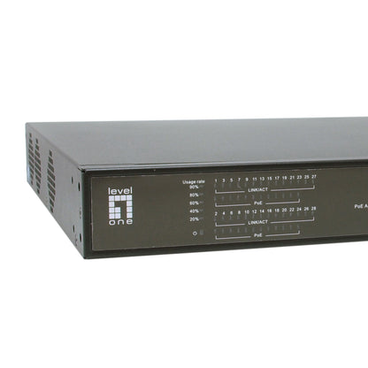 LevelOne FGP-2831 28-Port-Fast Ethernet-PoE-Switch