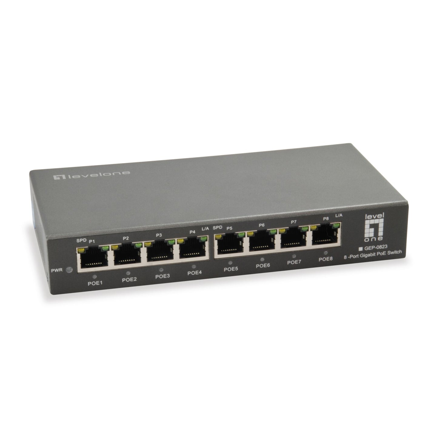 LevelOne GEP-0823 8-Port-Gigabit-PoE-Switch