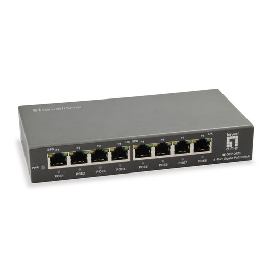 LevelOne GEP-0823 8-Port-Gigabit-PoE-Switch