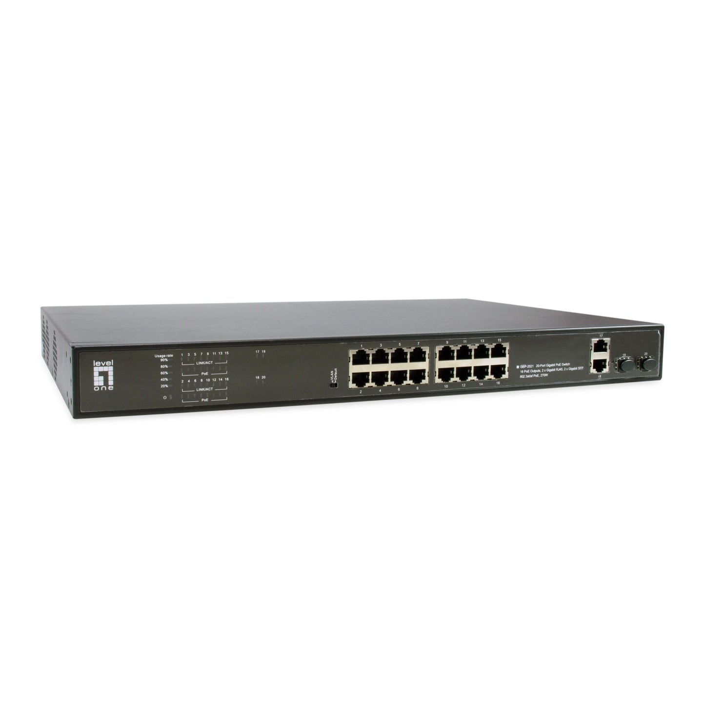 LevelOne GEP-2021 20-Port-Gigabit-PoE-Switch