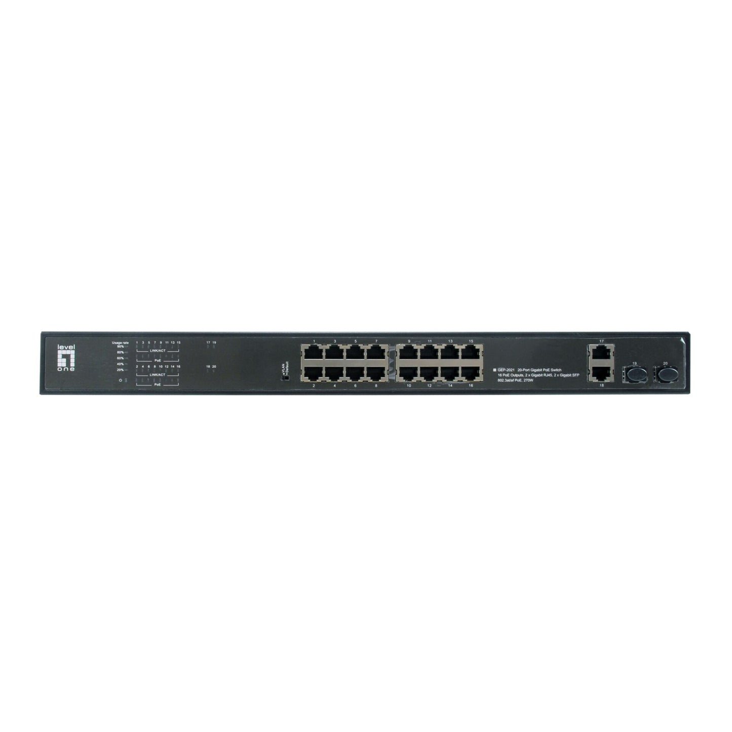LevelOne GEP-2021 20-Port-Gigabit-PoE-Switch