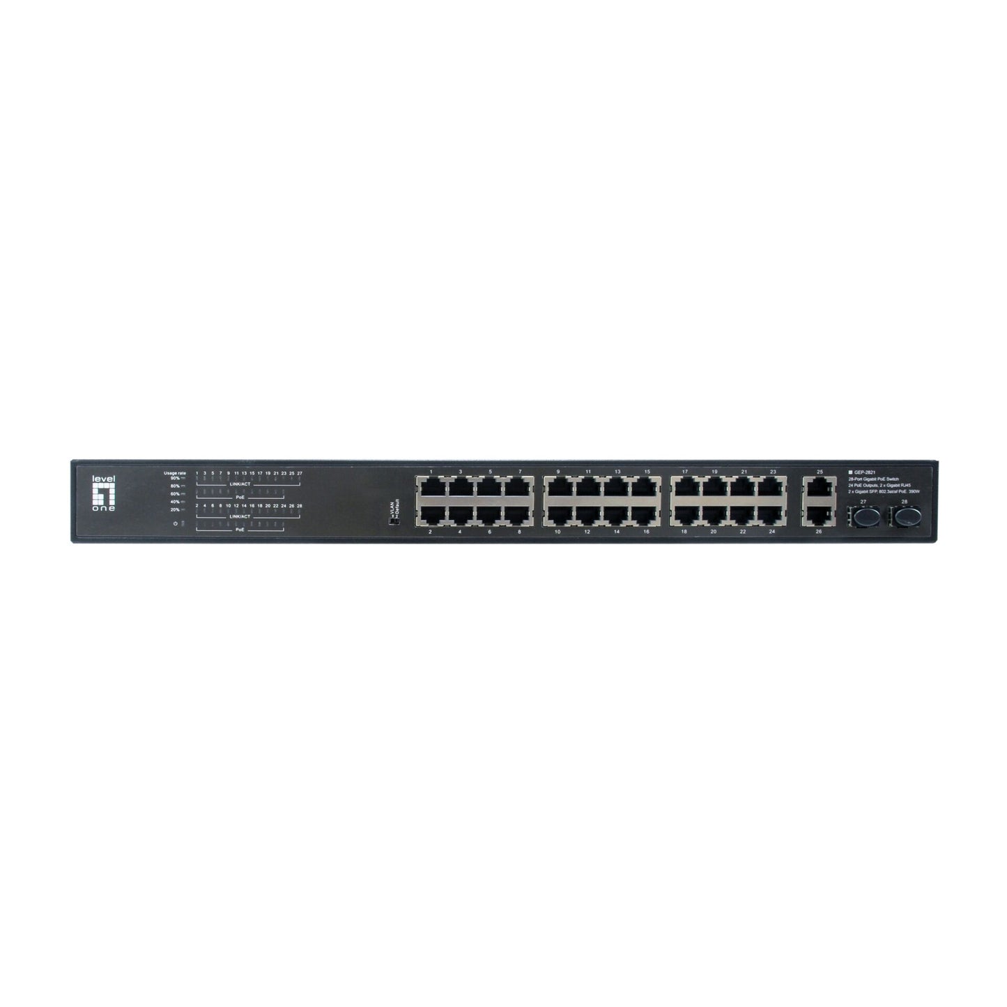 LevelOne GEP-2821 28-Port-Gigabit-PoE-Switch
