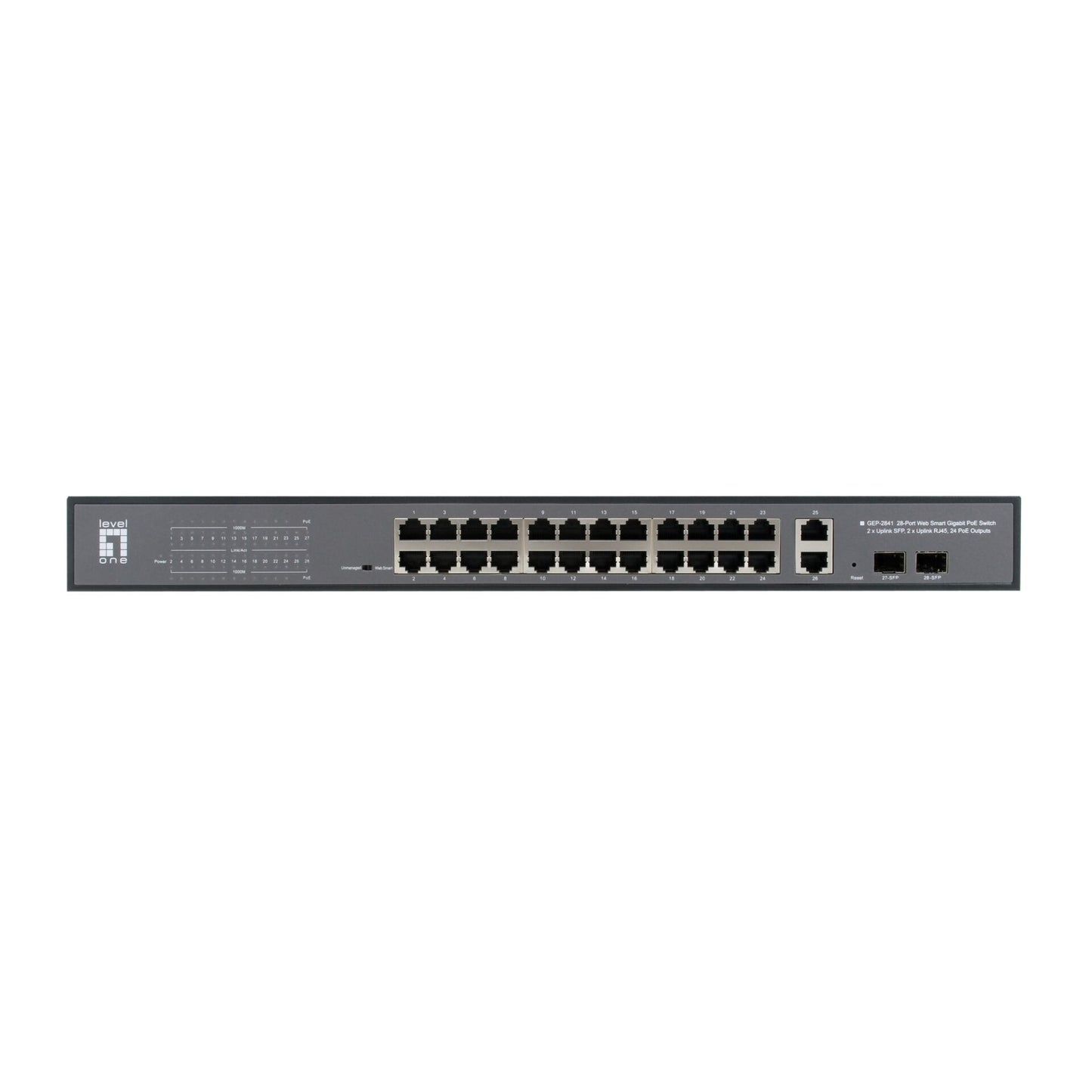 LevelOne GEP-2841 28-Port Smart Gigabit PoE Switch