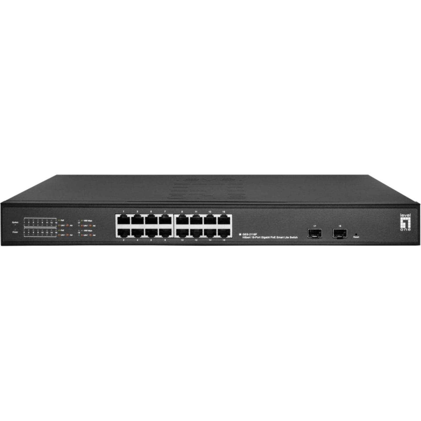LevelOne GES-2118P Hilbert 18-Port Gigabit PoE Smart Switch