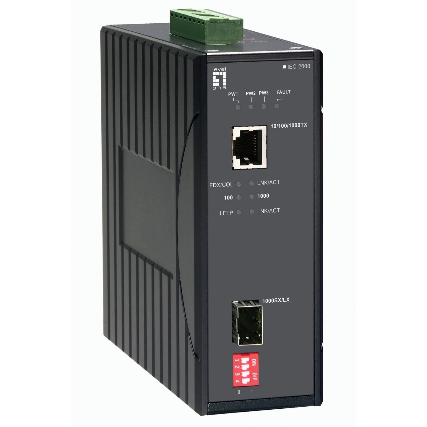 LevelOne IEC-2000 Industrial Gigabit RJ45 SFP Media Converter