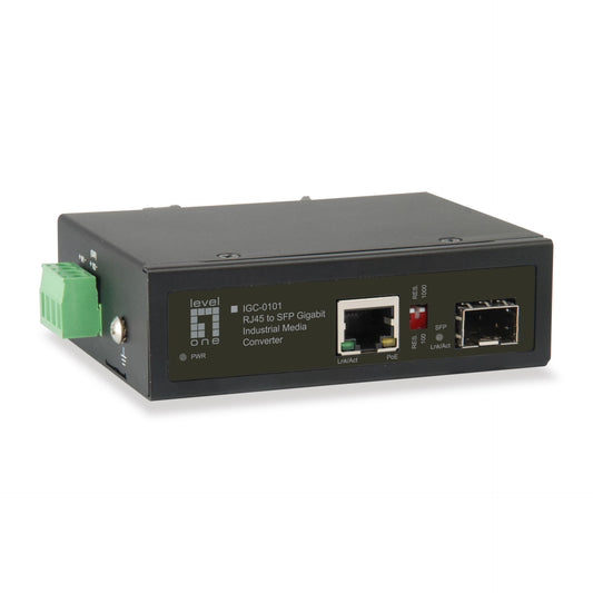 LevelOne IGC-0101 Industrial Gigabit RJ45 SFP Media Converter