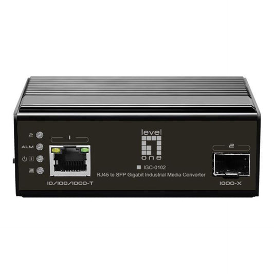 LevelOne IGC-0102 Industrial Gigabit RJ45 SFP Media Converter
