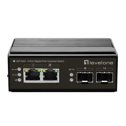 LevelOne IGP-0431 Industrial 4-Port Gigabit PoE Switch