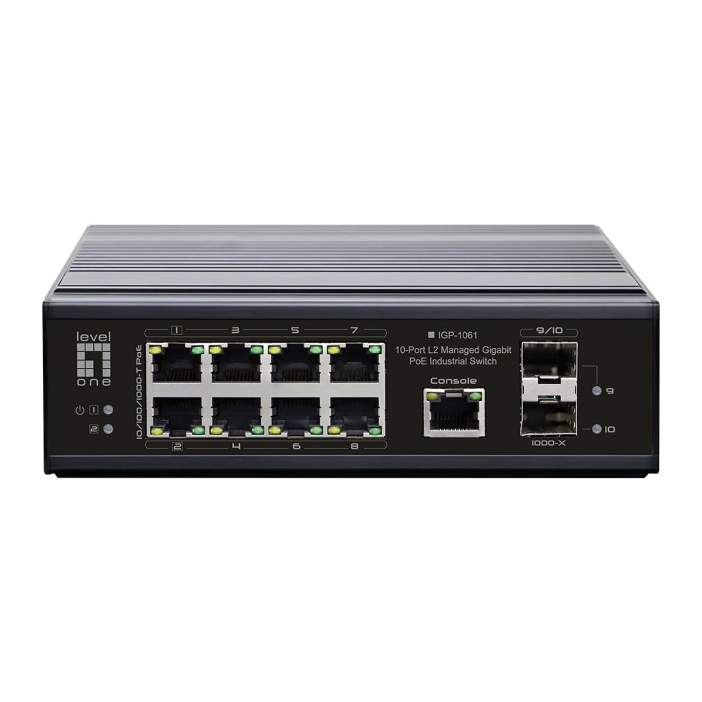 LevelOne IGP-1061 Industrial 10-Port L2 Gigabit PoE Switch