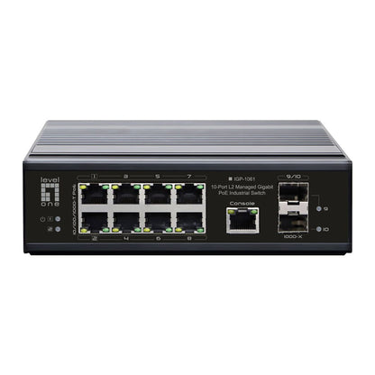 LevelOne IGP-1061 Industrial 10-Port L2 Gigabit PoE Switch