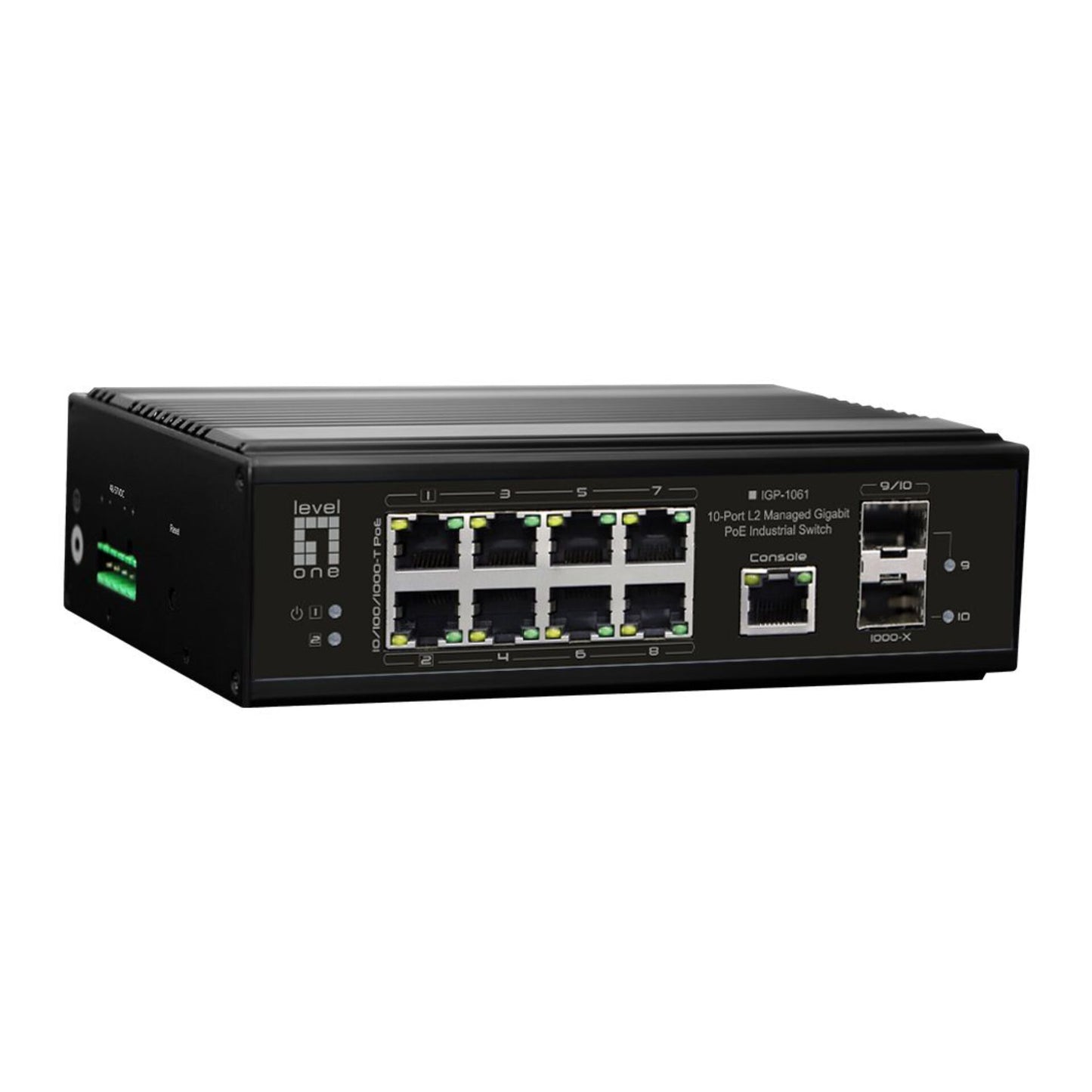 LevelOne IGP-1061 Industrial 10-Port L2 Gigabit PoE Switch