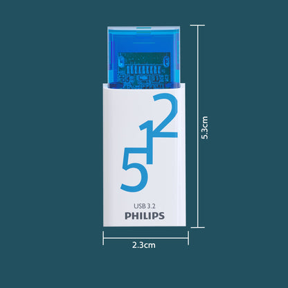 Philips USB 3.2            512GB Click Series Gen 1 USB-C