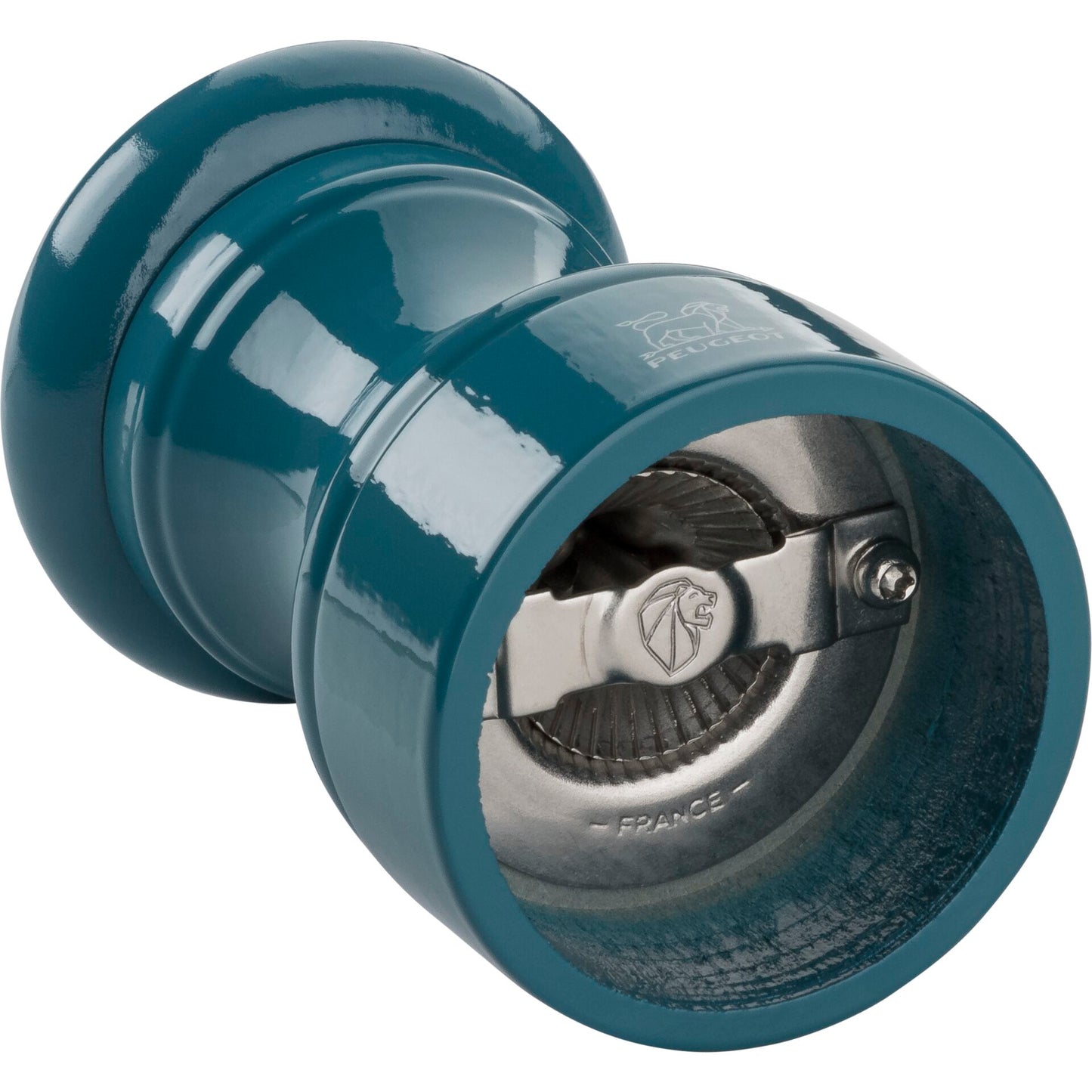 Peugeot Bistro salt mill 10 cm pacific blue lacquered wood