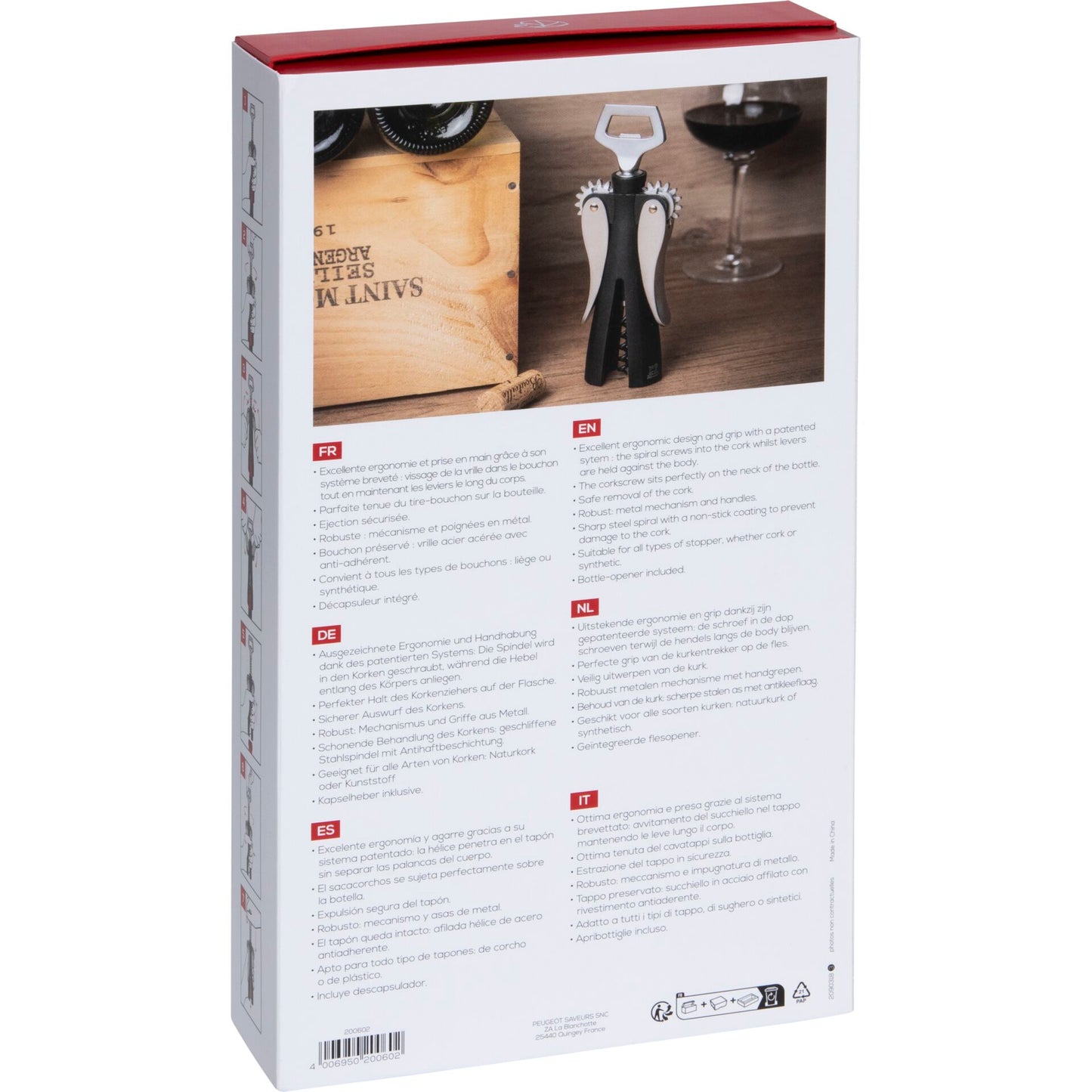 Peugeot corkscrew Souverain two-lever 20 cm