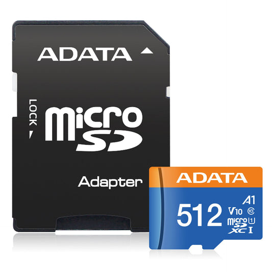 ADATA CARD MICROSDHC       512GB UHS-I CL10 100/20 MB/s W/1 Adap.