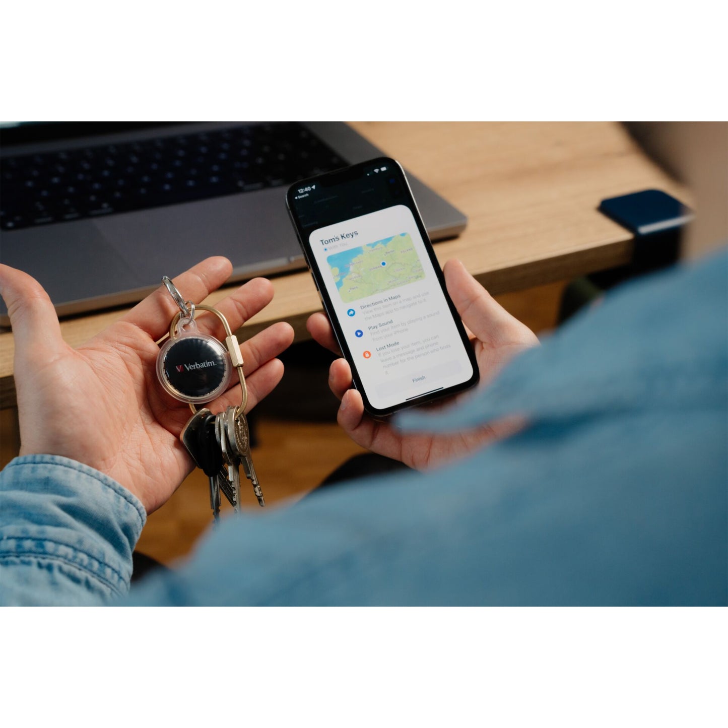 Verbatim My Finder Coin, schwarz Bluetooth Item Finder      32133