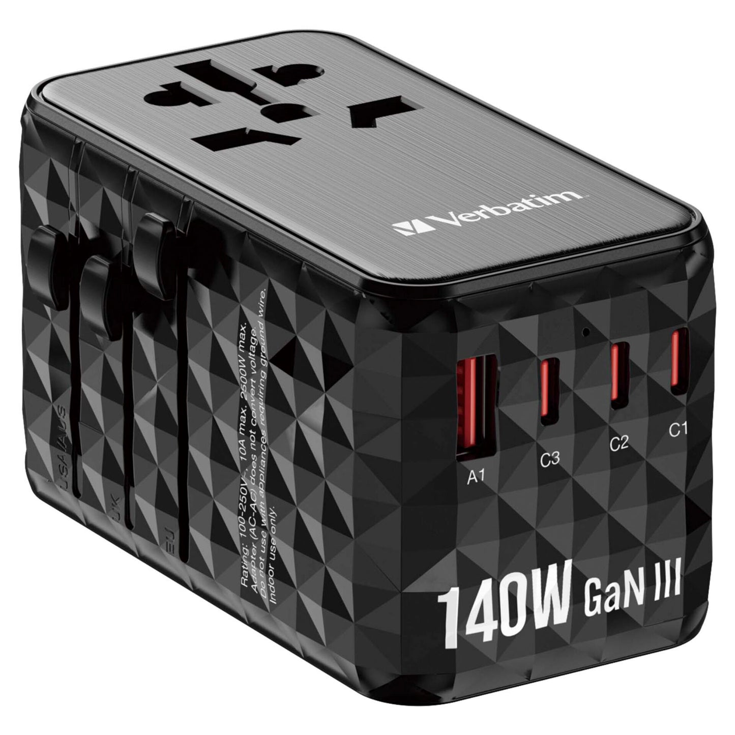 Verbatim GaN III Uni.Travel Adap 140W Welt-zu-Welt UTA-10   32125