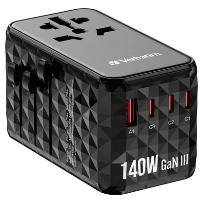 Verbatim GaN III Uni.Travel Adap 140W Welt-zu-Welt UTA-10   32125