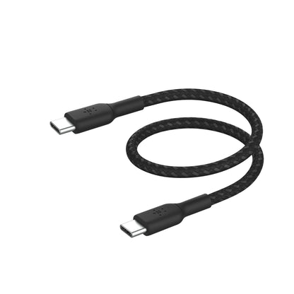 Belkin BOOST CHARGE braided Cab. USB-C/USB-C 15cm sw.CAB004BT0MBK