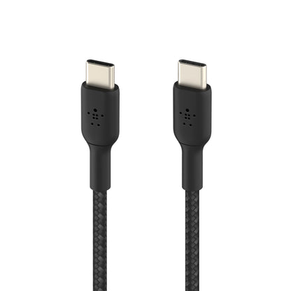 Belkin BOOST CHARGE braided Cab. USB-C/USB-C 15cm sw.CAB004BT0MBK