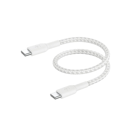 Belkin BOOST CHARGE braided Cab. USB-C/USB-C 15cm wh.CAB004BT0MWM
