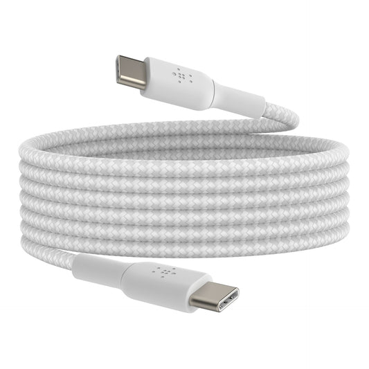 Belkin BOOST CHARGE braided Cab. USB-C/USB-C 2m whiteCAB004bt2MWH