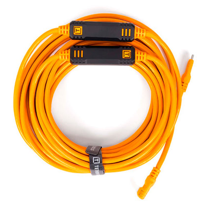 Tether Tools TetherPro USB-C auf USB-C rechter Winkel orange 9,4m