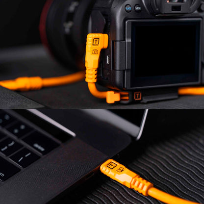 Tether Tools TetherPro USB-C auf USB-C rechter Winkel orange 9,4m