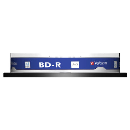 1x10 Verbatim M-Disc BD-R BluRay 25GB 4x Speed Cakebox printable