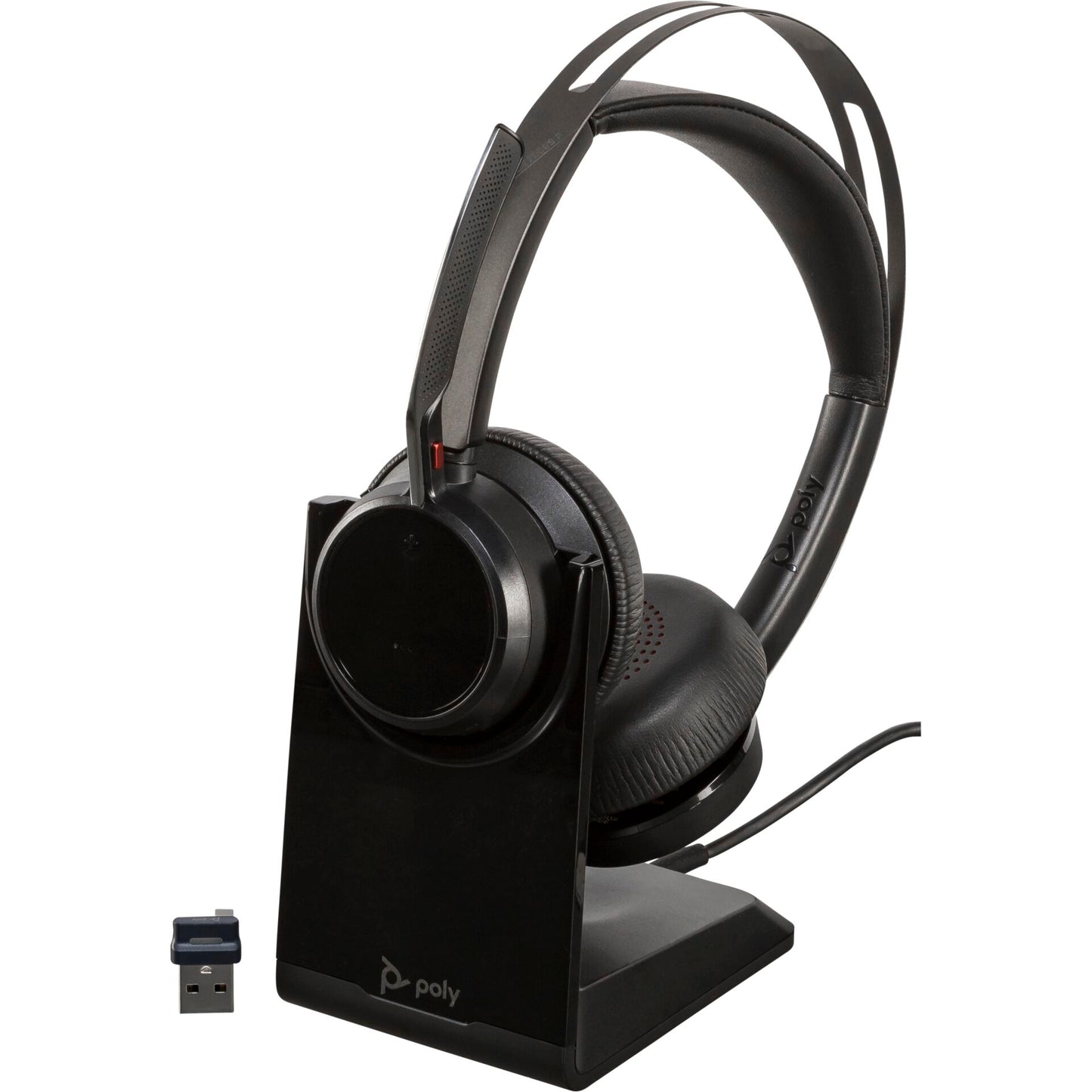Poly Voyager Focus 2 UC USB-A with charging station on-ear