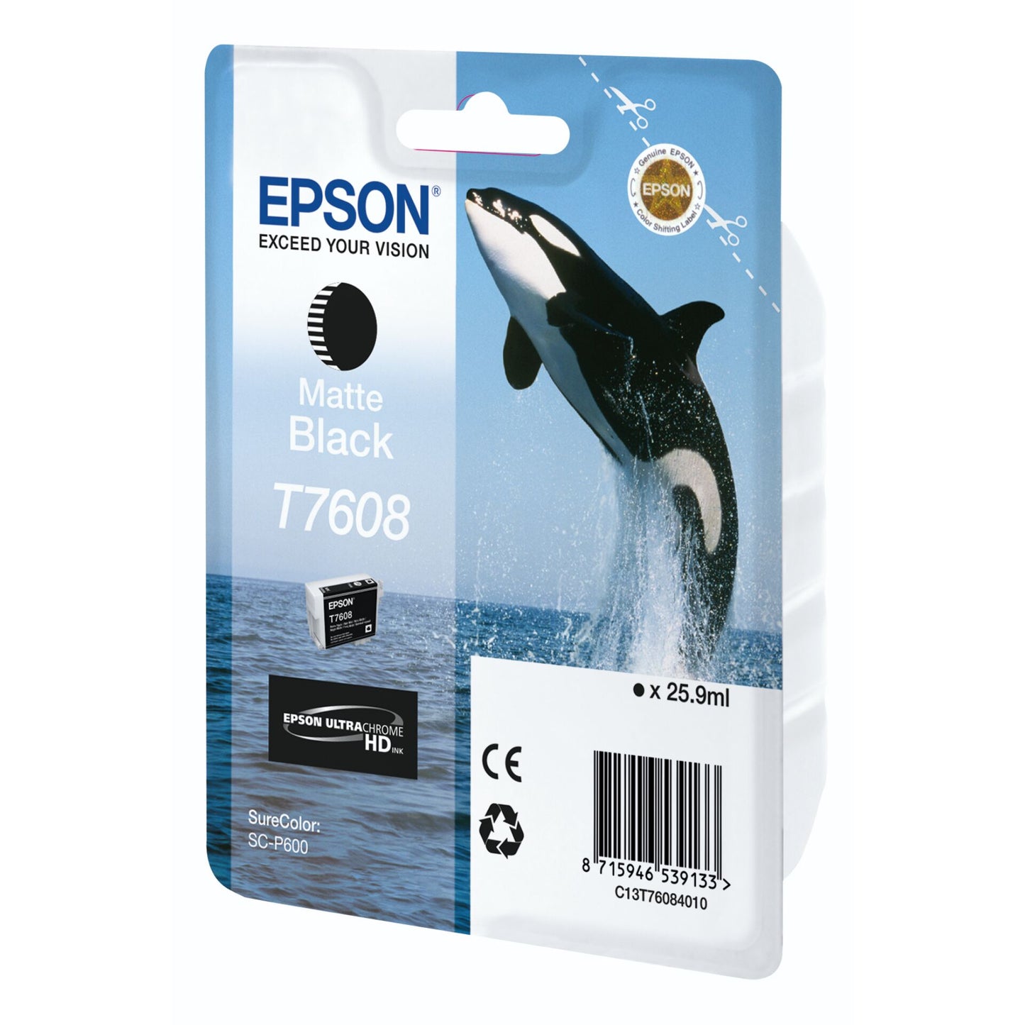 Epson ink cartridge matte black T 7608N
