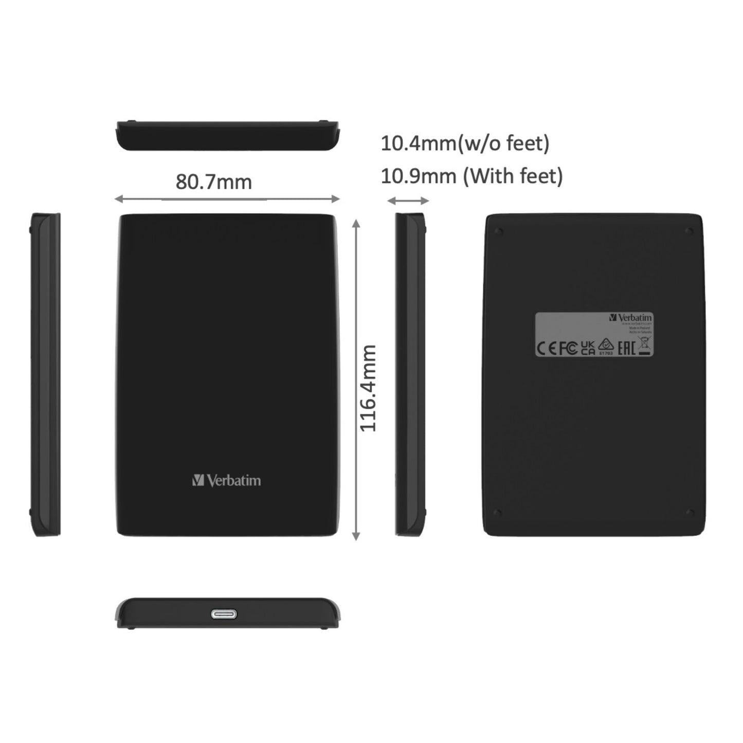 Verbatim Store n Go Slim   512GB Portable SSD USB 3.2 Gen 1 32181