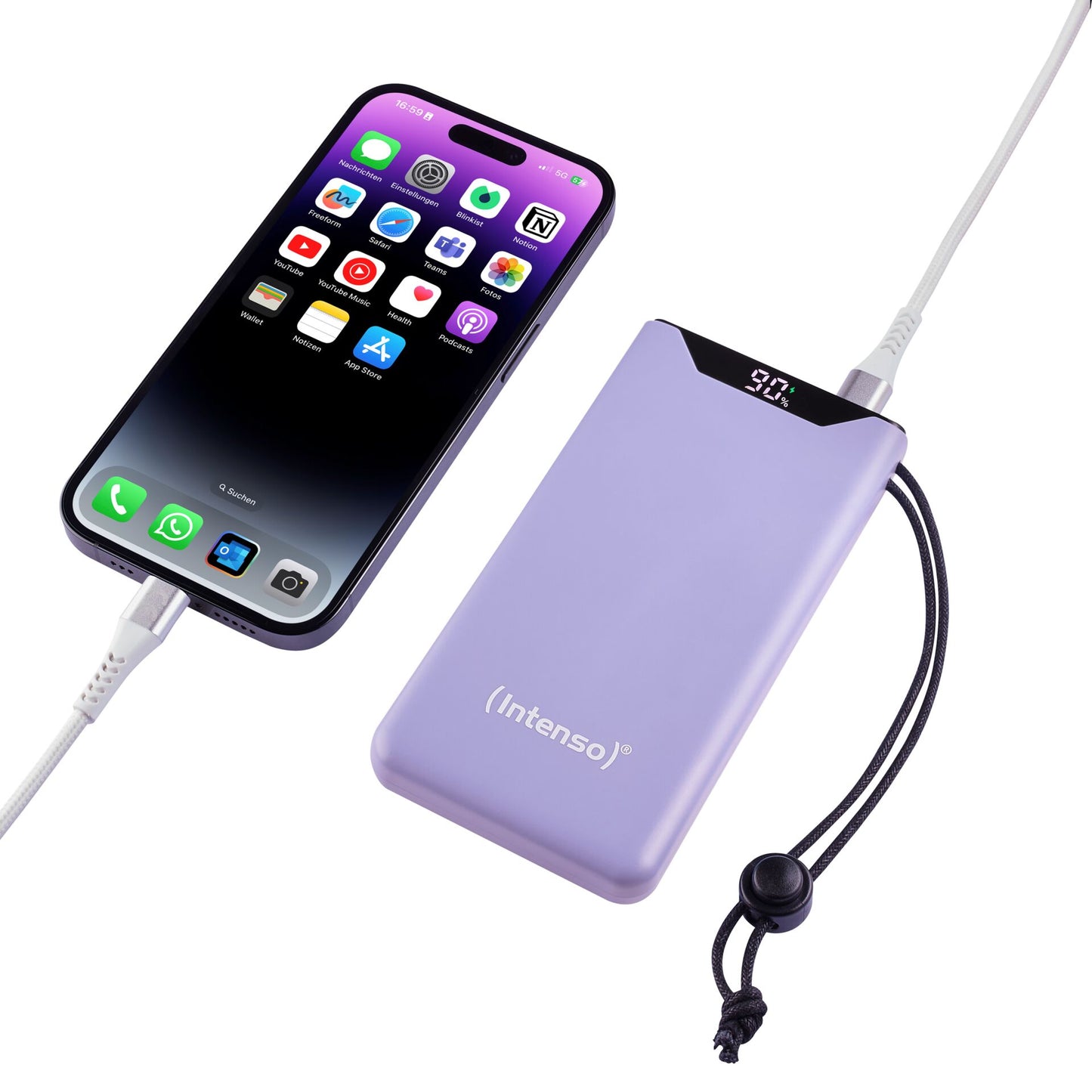 Intenso Powerbank F10000    Lila 10000 mAh incl. USB-C to Type-C