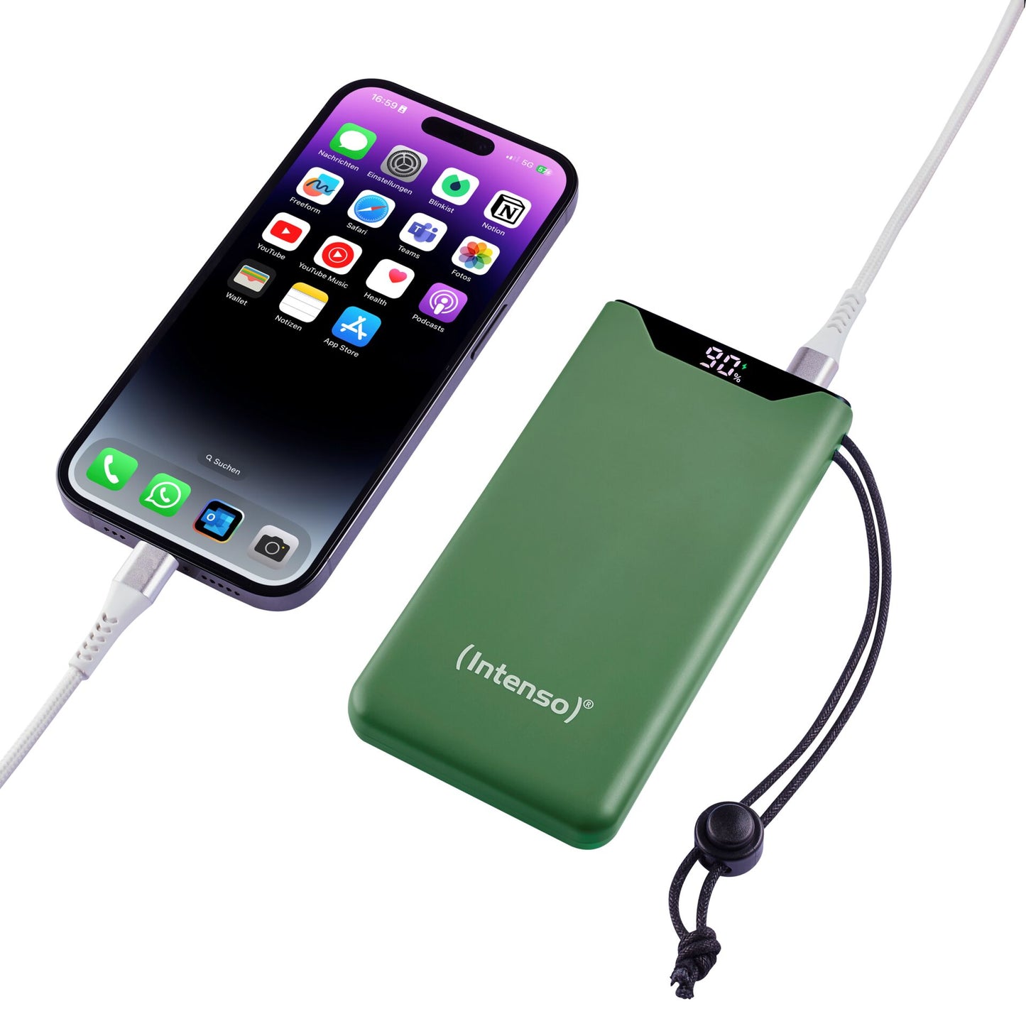 Intenso Powerbank F10000 green 10000 mAh incl. USB-C to Type-C