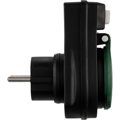 REV Adapter w. switch IP44 black-green
