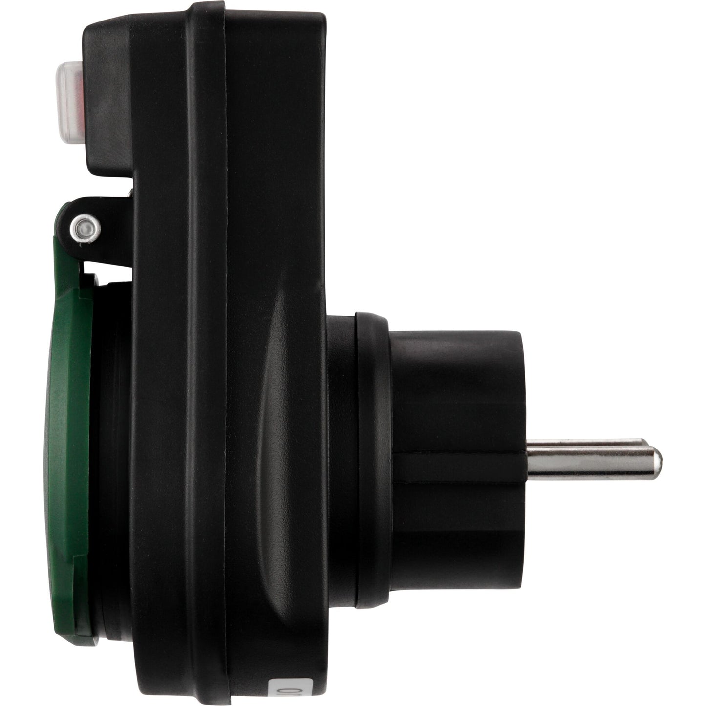 REV Adapter w. switch IP44 black-green