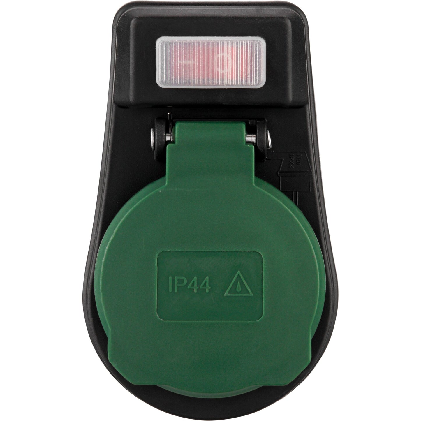 REV Adapter w. switch IP44 black-green
