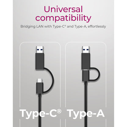 Raidsonic ICY BOX IB-LAN301-C3 USB Type-C / Type-A to LAN