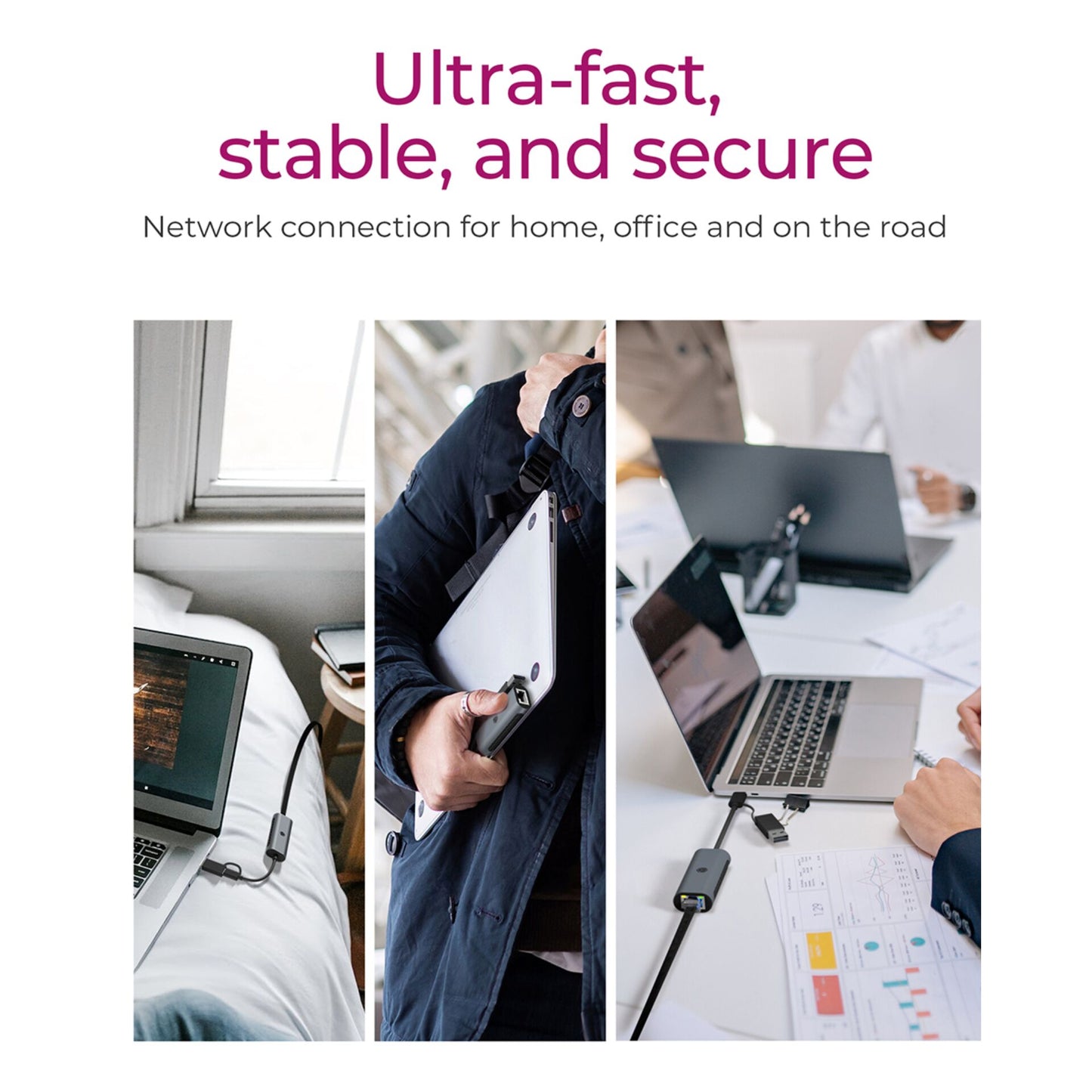 Raidsonic ICY BOX IB-LAN301-C3 USB Type-C / Type-A to LAN