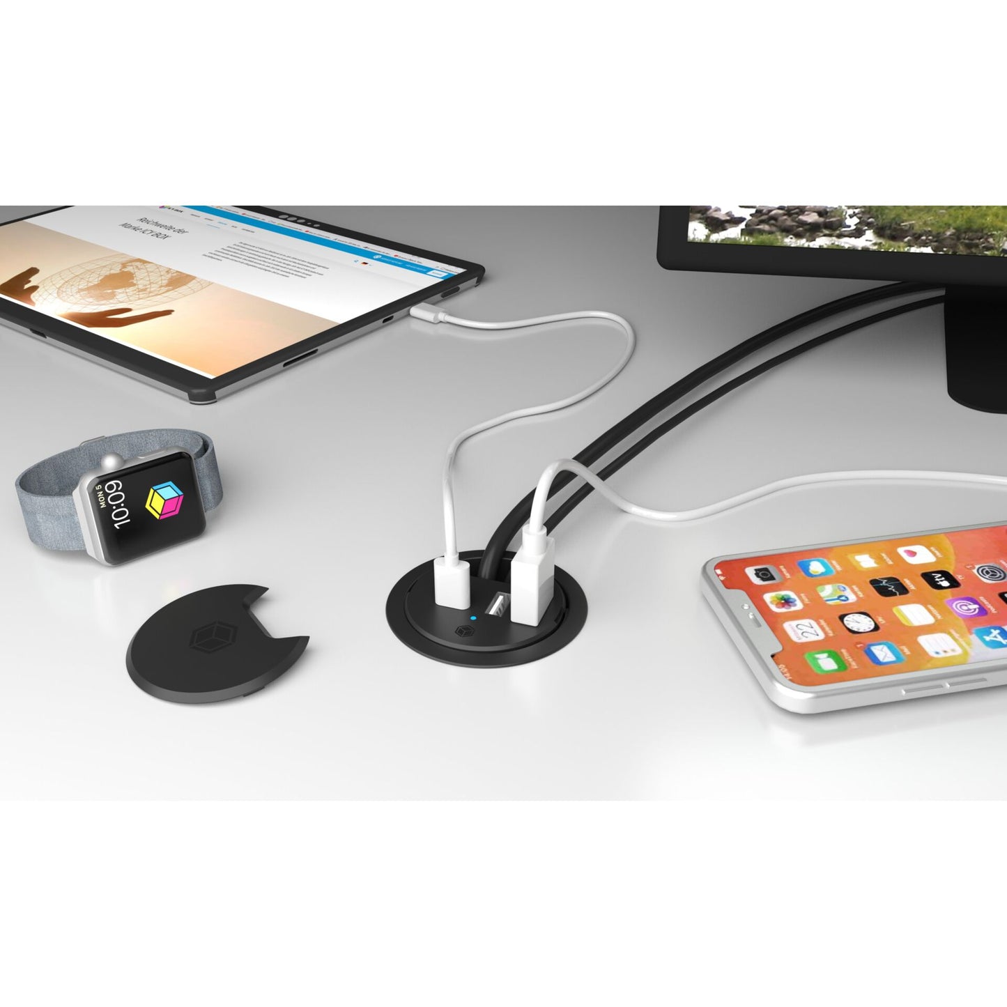 Raidsonic ICY BOX IB-HUB1407 USB Desk Charger