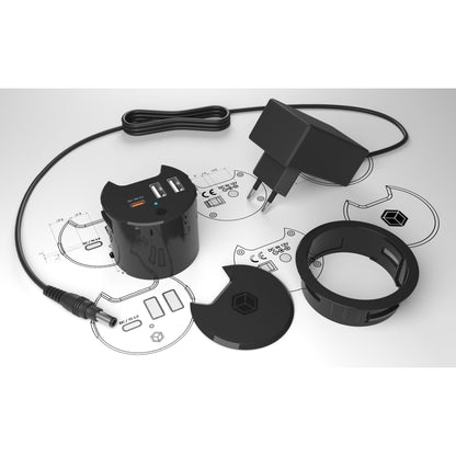 Raidsonic ICY BOX IB-HUB1407 USB Desk Charger