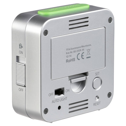 TFA 60.2528.54 Bingo      silver RC Alarm Clock with Temperatur