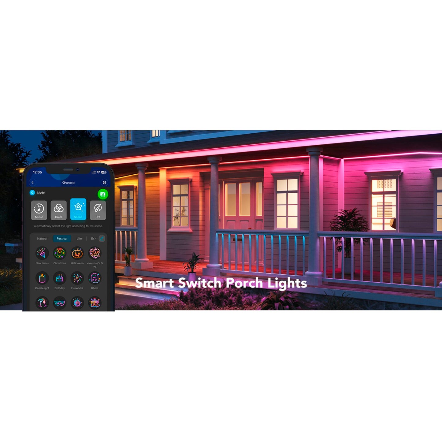 Govee - LED Phantasy Outdoor Strip Light 10 Meter