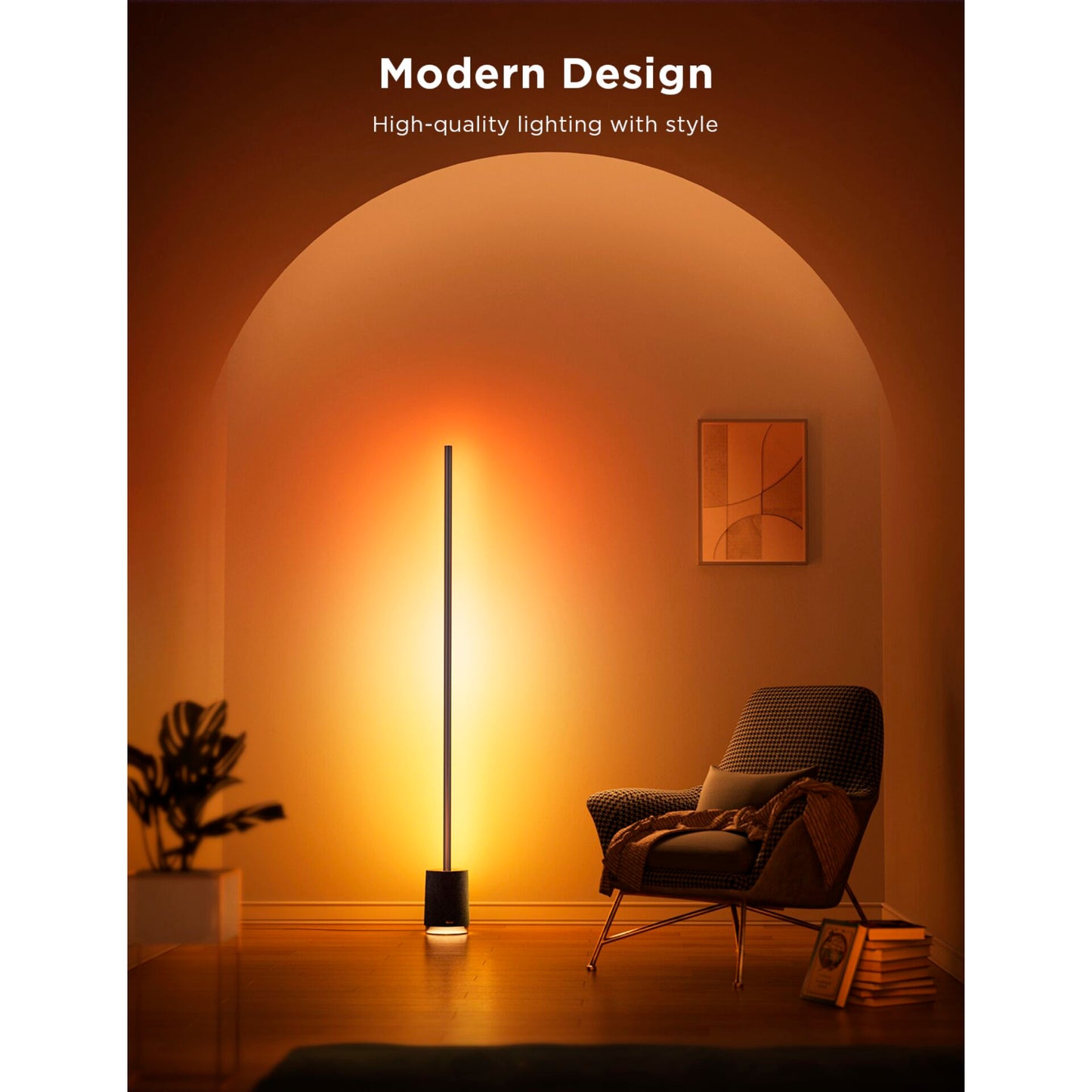 Govee - Lyra Corner Floor Lamp with Speaker black