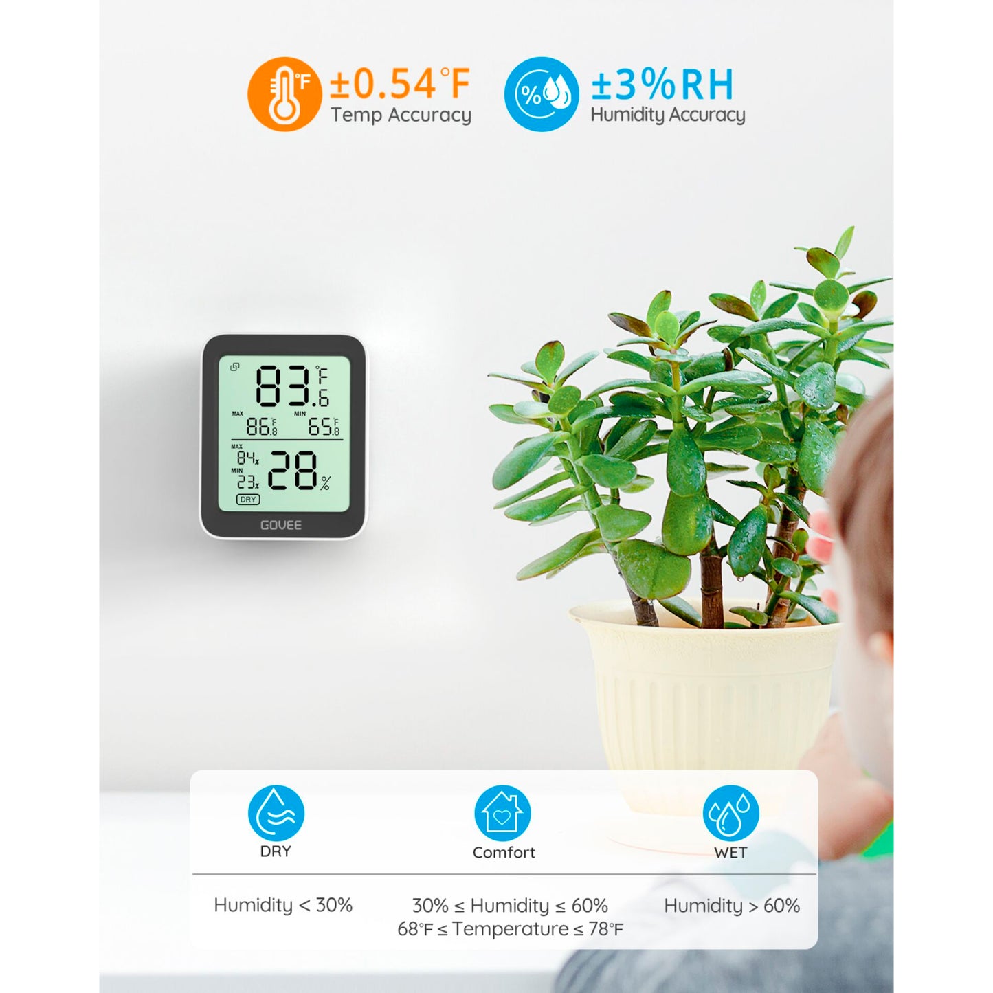 Govee - Bluetooth Thermometer Hygrometer with Screen